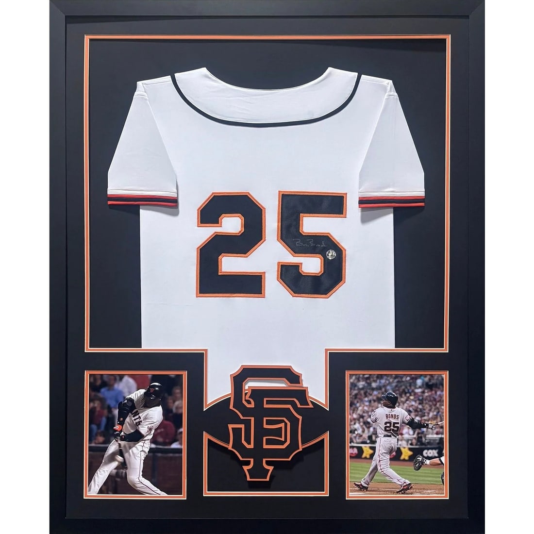 Framed Barry Bonds Autographed San Francisco Giants Jersey With COA (1 of 2)