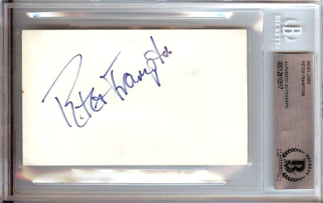 Peter Frampton Autographed 3X5 Index Card Beckett Certified Music Memorabilia (1 of 1)
