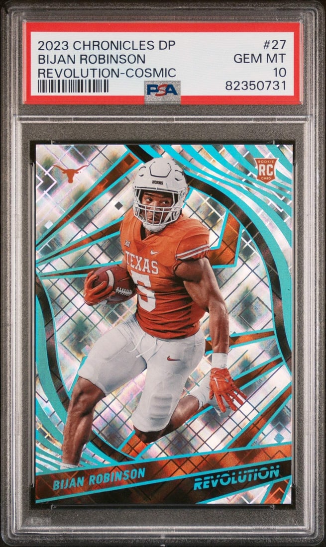 Bijan Robinson 2023 Chronicles Cosmic PSA 10 Football Card #27/99 (1 of 2)