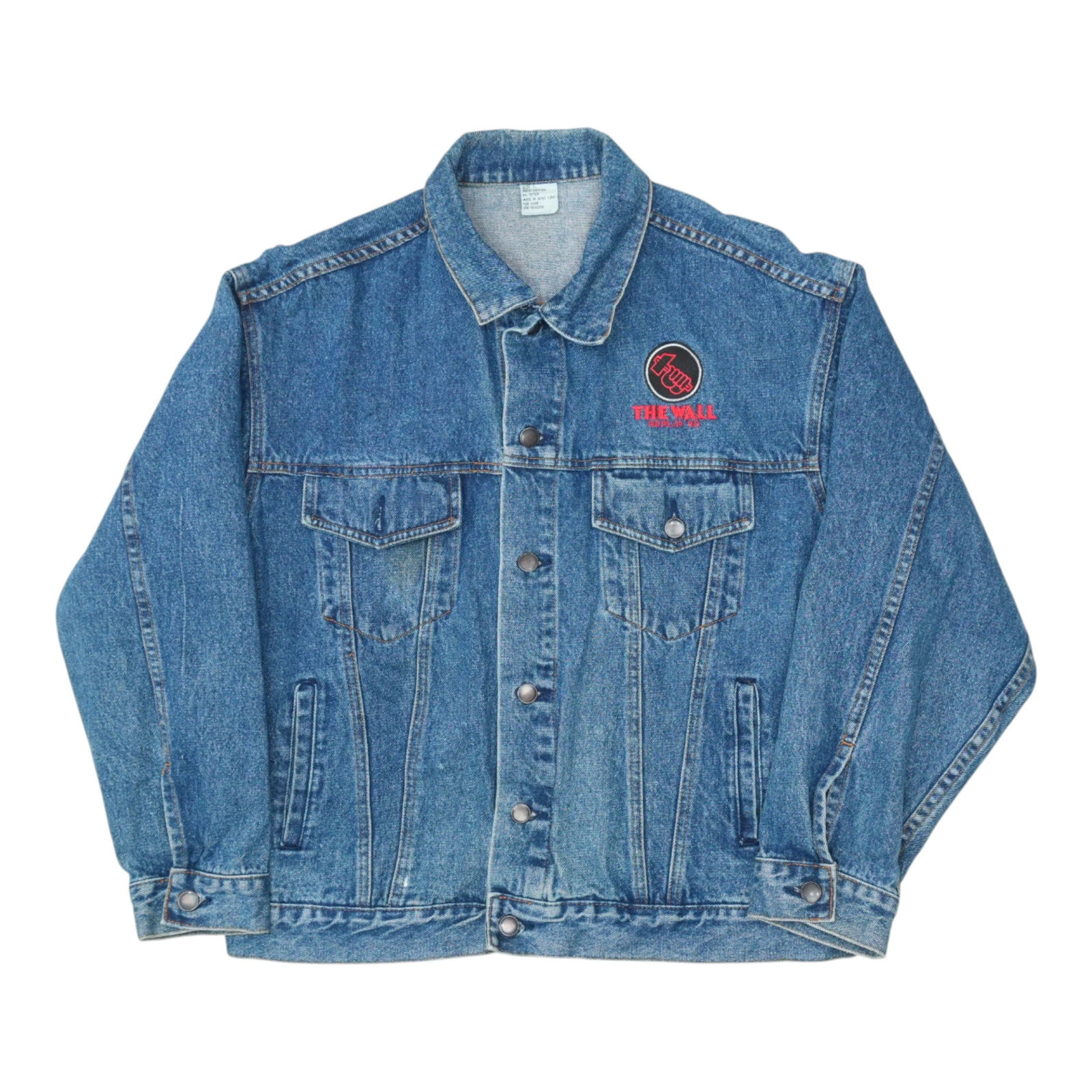 Vintage 1990 Blue Pink Floyd The Wall Berlin Concert Jacket Large (1 of 5)