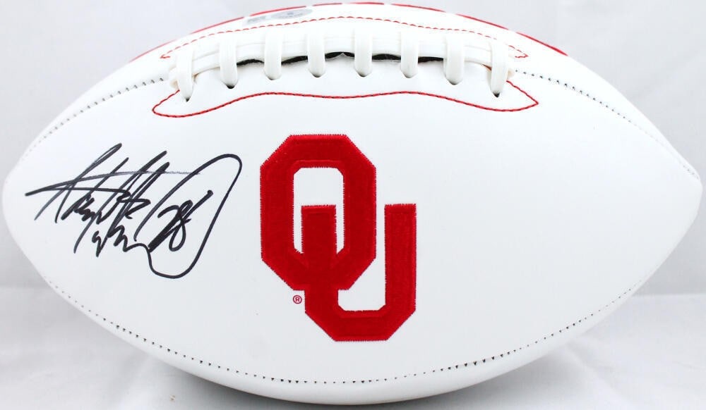 Adrian Peterson Signed Oklahoma Sooners Football Beckett Authenticated (1 of 5)