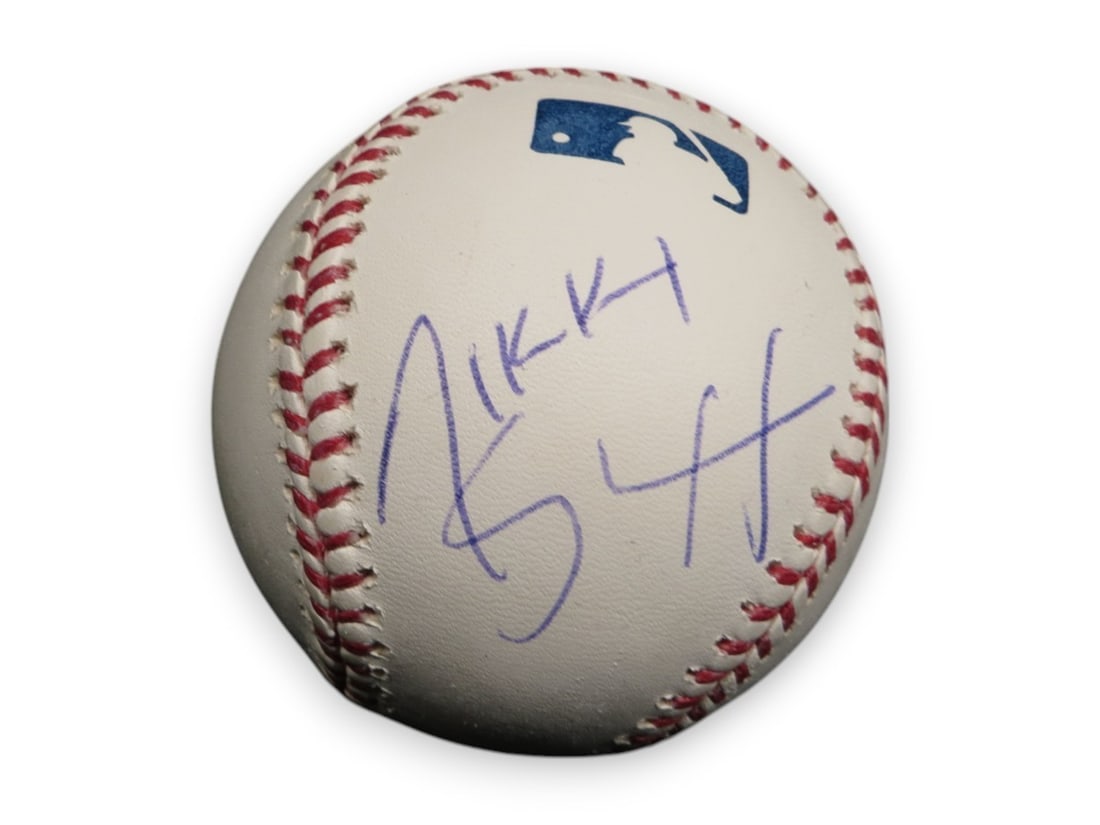 Nikki Sixx Autographed Baseball Motley Crue JSA Authenticated: Nikki Sixx Autographed Baseball Motley Crue JSA Authenticated This authentic baseball is signed by Nikki Sixx, the iconic bassist of Motley Crue. The autograph has been verified by James Spence Authen