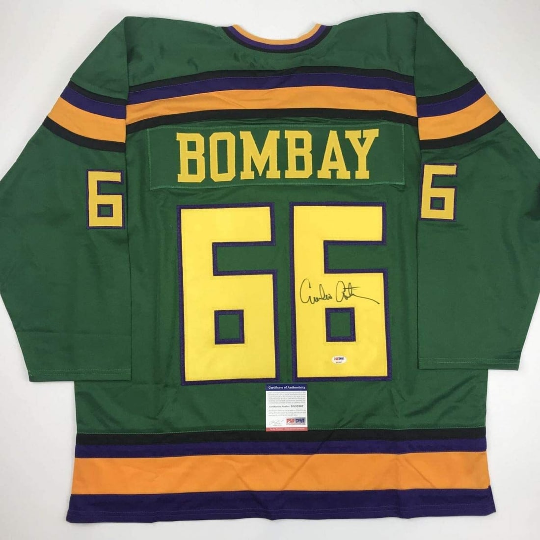 Emilio Estevez Signed Gordon Bombay Hockey Jersey JSA Authenticated (1 of 4)