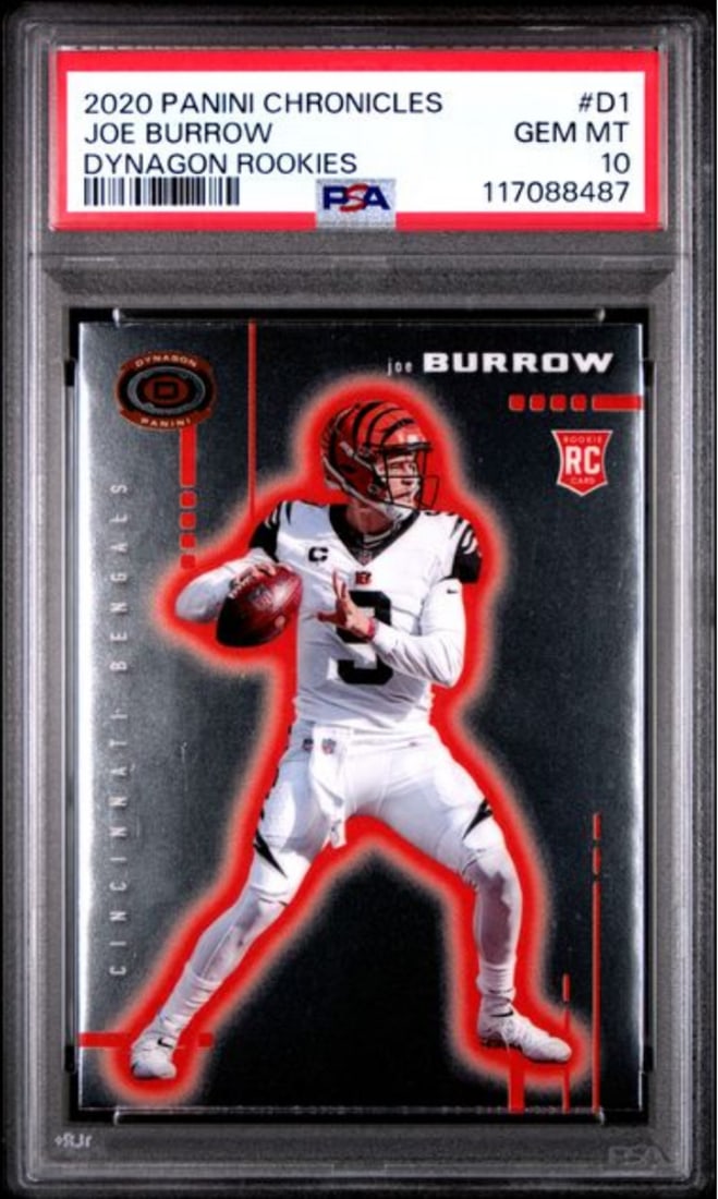 2020 Panini Chronicles Joe Burrow #D1 Rookie Card PSA 10 (1 of 2)