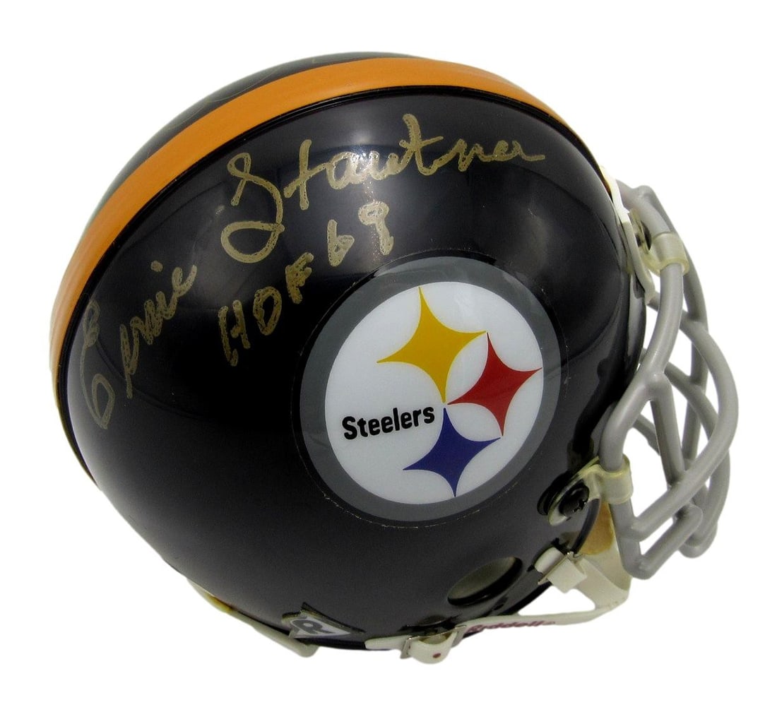 Chuck Noll Ernie Stautner Signed Steelers Mini Helmet JSA Authenticated (1 of 5)