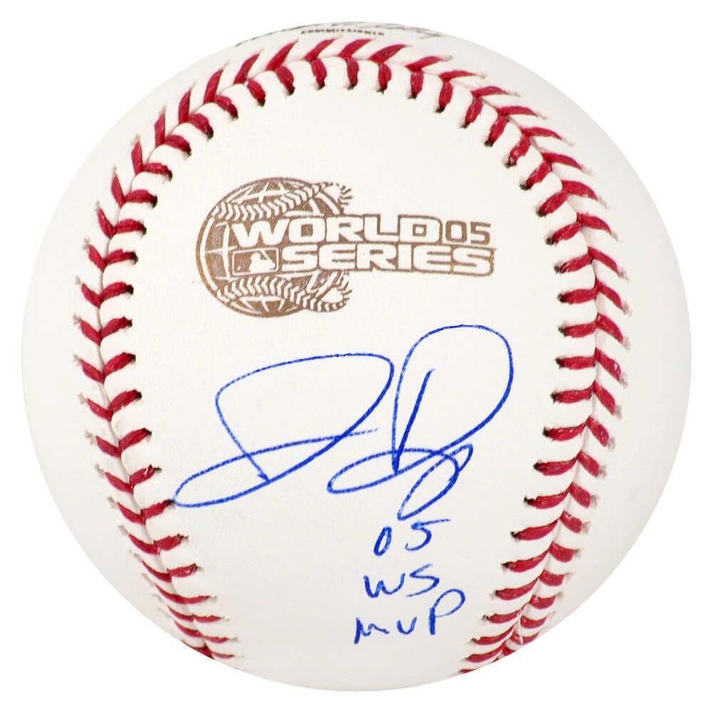 Jermaine Dye Signed 2005 World Series Baseball with MVP Inscription (1 of 1)