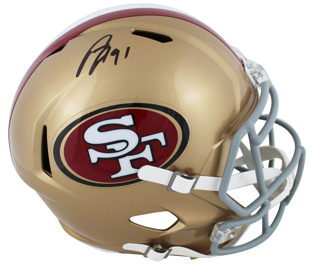 Arik Armstead Signed Full Size Speed Helmet San Francisco 49ers BAS Witnessed (1 of 3)