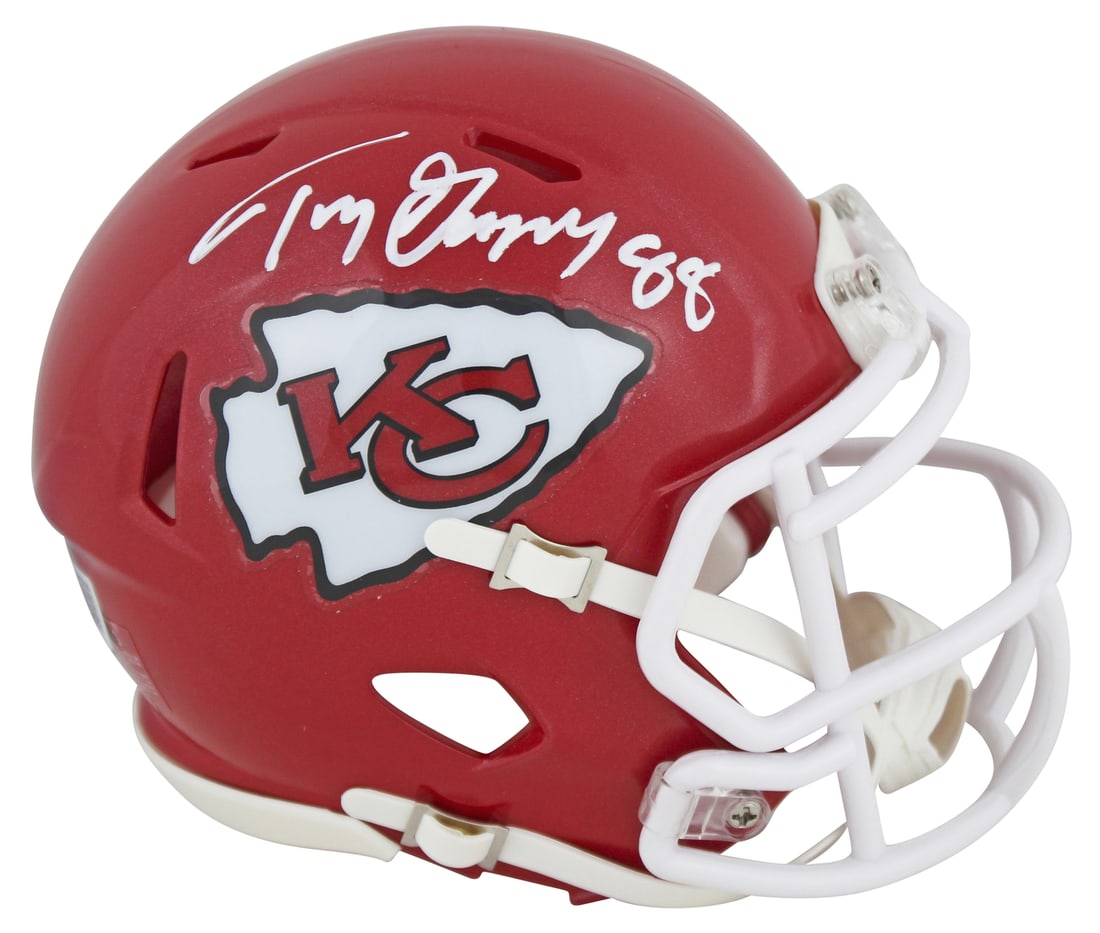 Tony Gonzalez Signed Kansas City Chiefs Speed Mini Helmet BAS Authenticated (1 of 2)