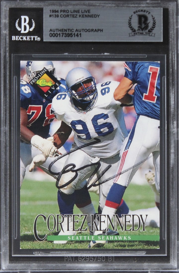 Cortez Kennedy Signed 1994 Pro Line Live #139 Card Beckett Authentic Seattle Seahawks (1 of 2)