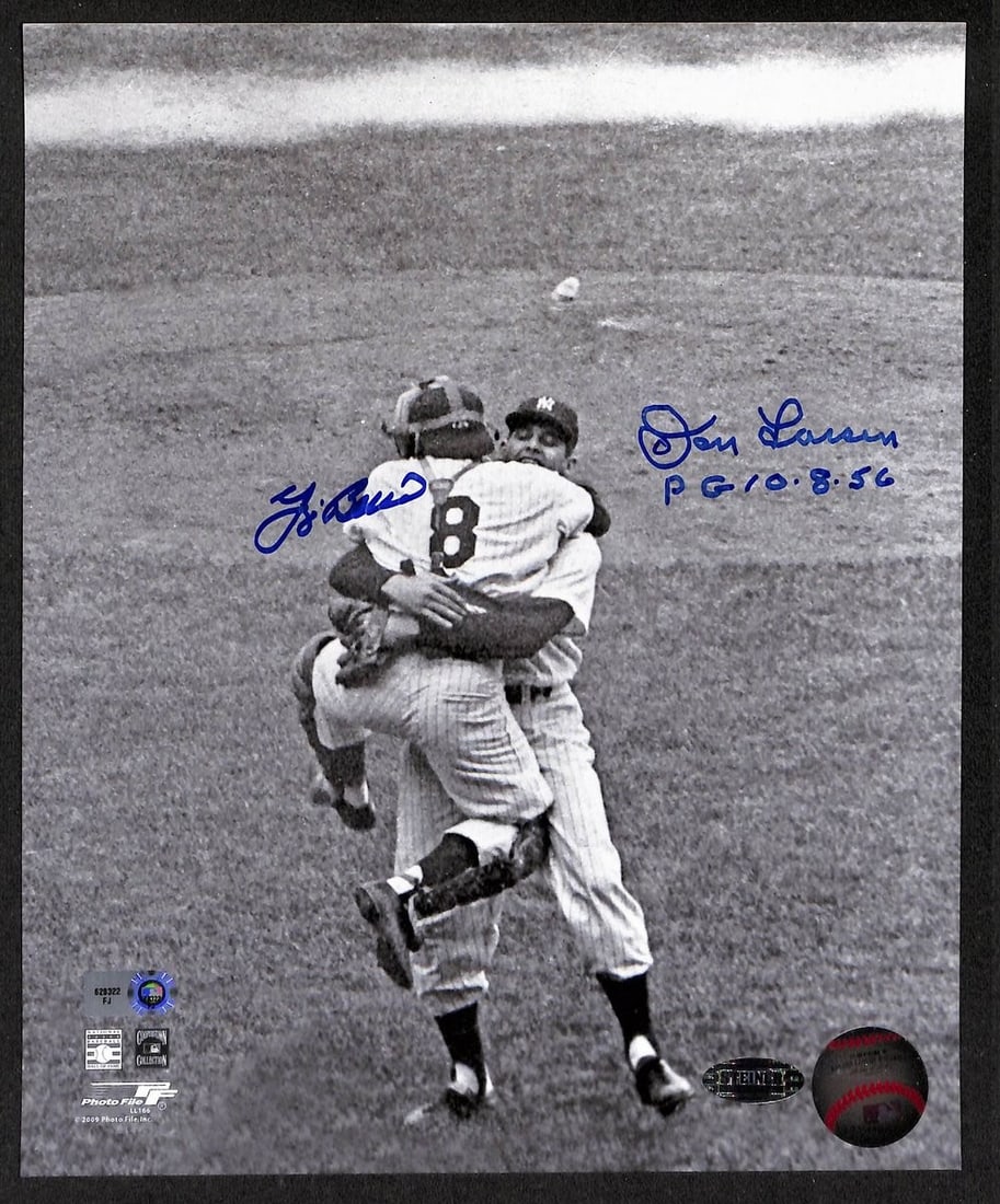 Dual Autographed Yankees 8x10 Photo Yogi Berra Don Larsen Steiner Authenticated (1 of 3)