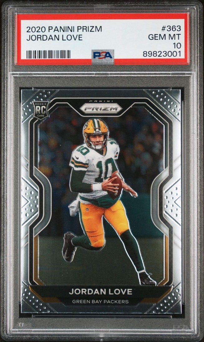 2020 Panini Prizm Jordan Love #363 PSA 10 Rookie Football Card (1 of 2)