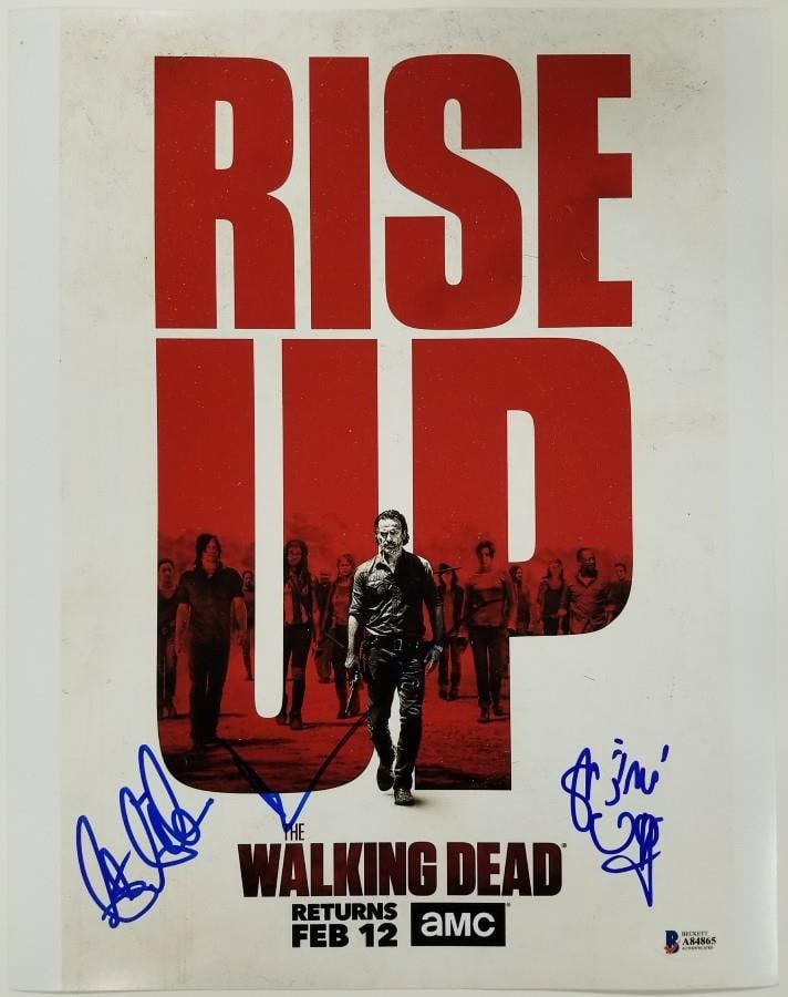 11x14 Signed The Walking Dead Photo With Reedus Ogg Gilliam Beckett COA (1 of 3)