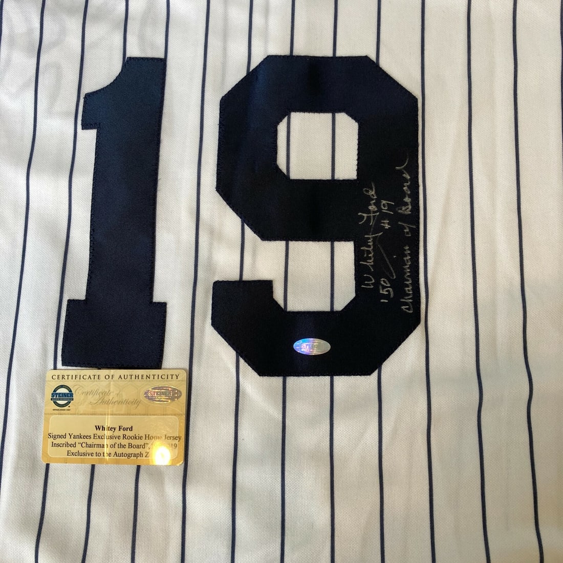 Whitey Ford Signed New York Yankees Jersey Steiner COA Inscribed (1 of 8)