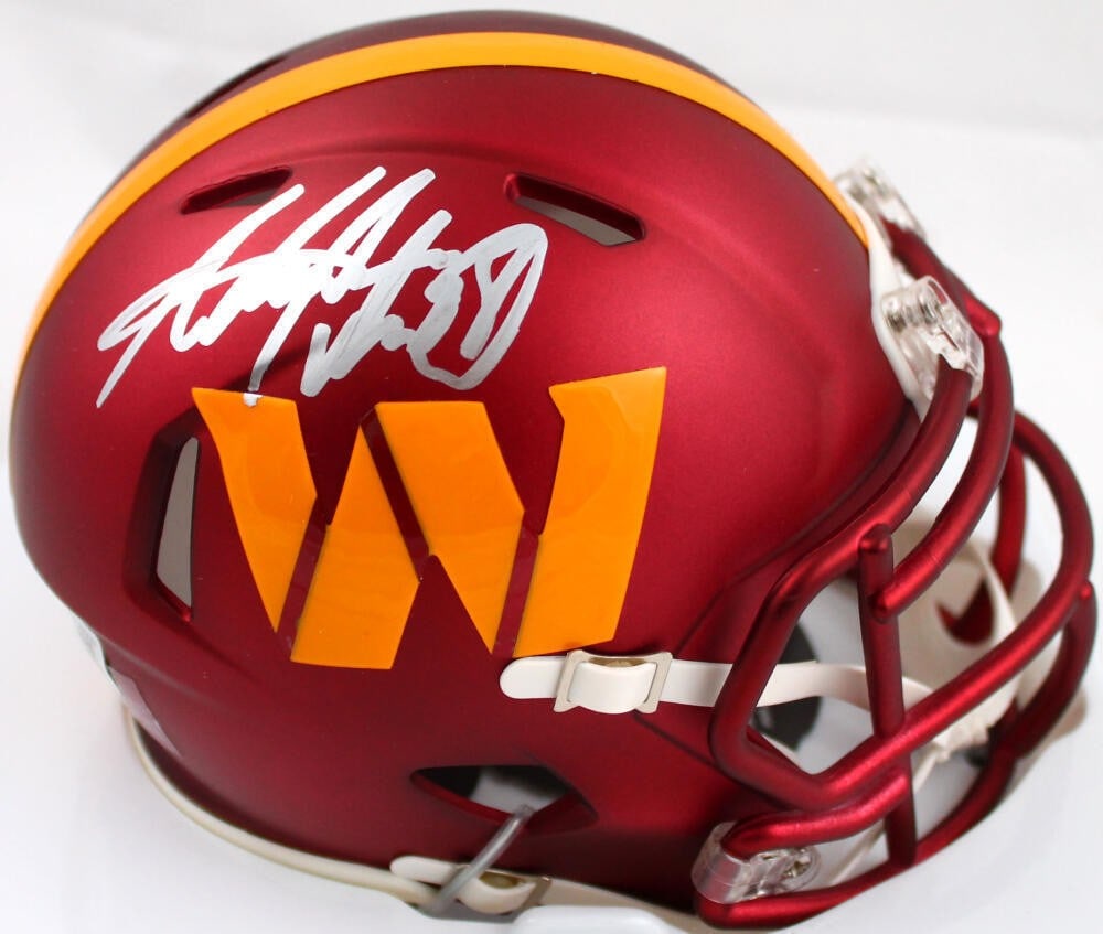 Adrian Peterson Signed Washington Commanders Mini Helmet Beckett Authenticated (1 of 5)