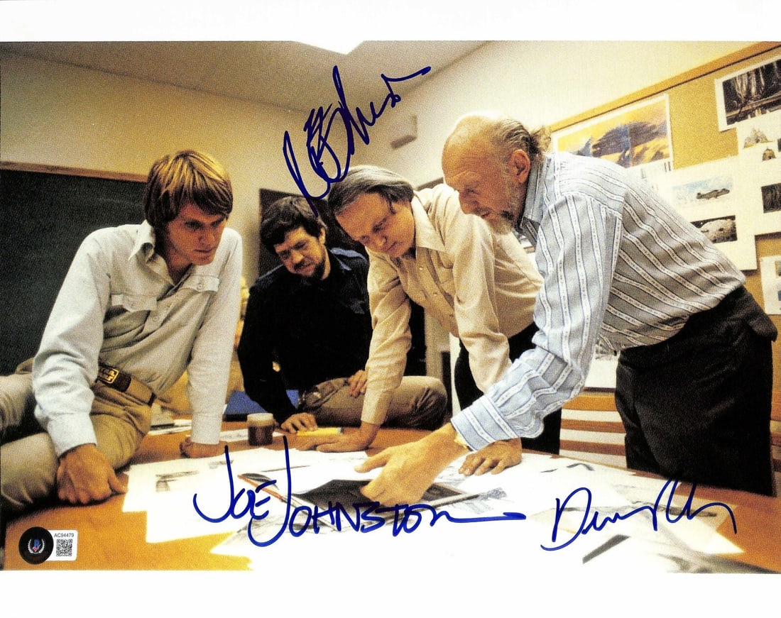 Star Wars Empire Strikes Back Signed Photo by ILM Legends BAS 11x14: Star Wars Empire Strikes Back Signed Photo by ILM Legends BAS 11x14 This impressive 11x14 photograph, featuring iconic members of the ILM team, is hand-signed by Joe Johnston, Dennis Muren, and Richar