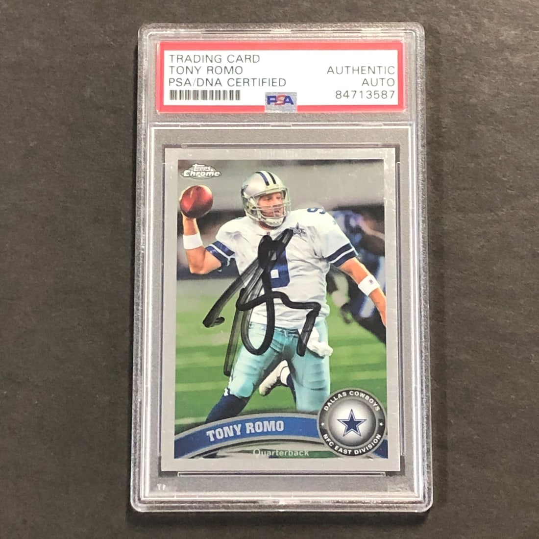 2011 Topps Chrome #160 Tony Romo Autographed Card PSA Authenticated Cowboys (1 of 2)