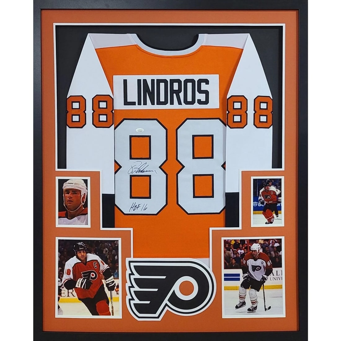Eric Lindros Autographed Framed Jersey JSA Authentic Philadelphia Flyers (1 of 3)