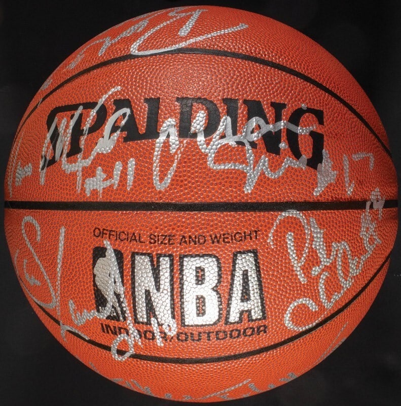 1994-95 Houston Rockets Team Signed Basketball with 11 Signatures PSA DNA COA (1 of 7)