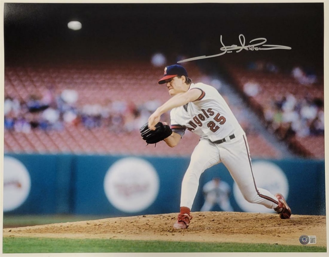 Jim Abbott Signed California Angels 16x20 Photo Authenticated by Beckett BAS (1 of 3)