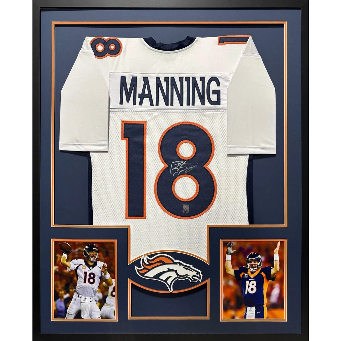 Peyton Manning Autographed Framed Jersey with COA Denver Broncos (1 of 2)