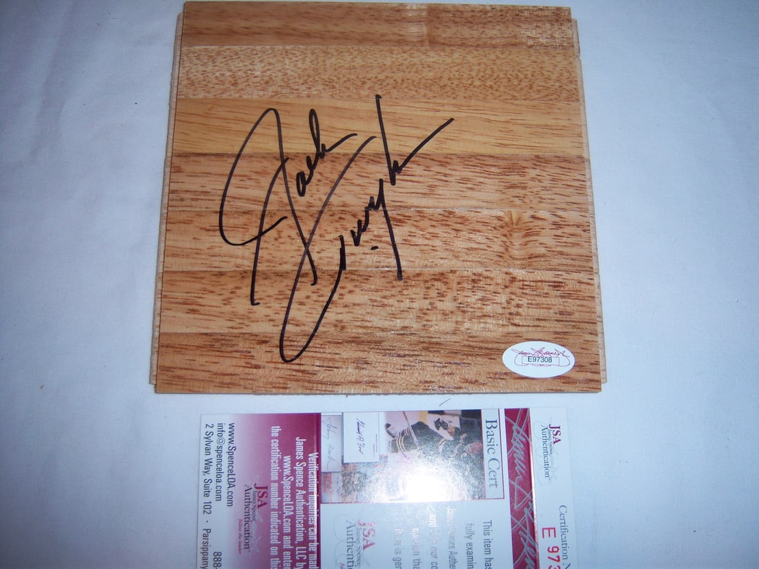 Jack Twyman Signed NBA Floorboard JSA COA Boston Celtics (1 of 2)