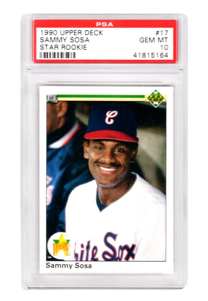 Sammy Sosa 1990 Upper Deck RC #17 PSA 10 Gem Mint White Sox Baseball Card (1 of 2)