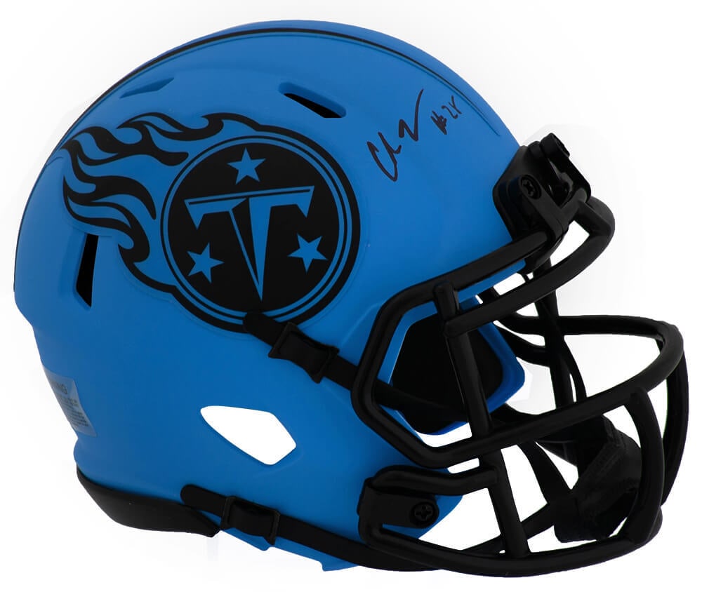 Chris Johnson Signed Tennessee Titans RAVE Mini Helmet with COA (1 of 1)