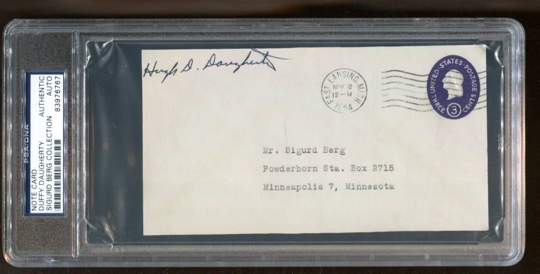 Duffy Daugherty Autographed FDC Michigan State PSA/DNA Certified (1 of 2)