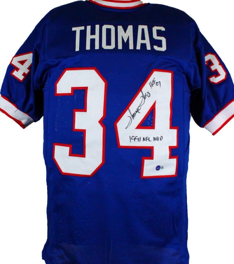 Thurman Thomas Autographed Buffalo Bills Jersey Beckett Authenticated (1 of 5)