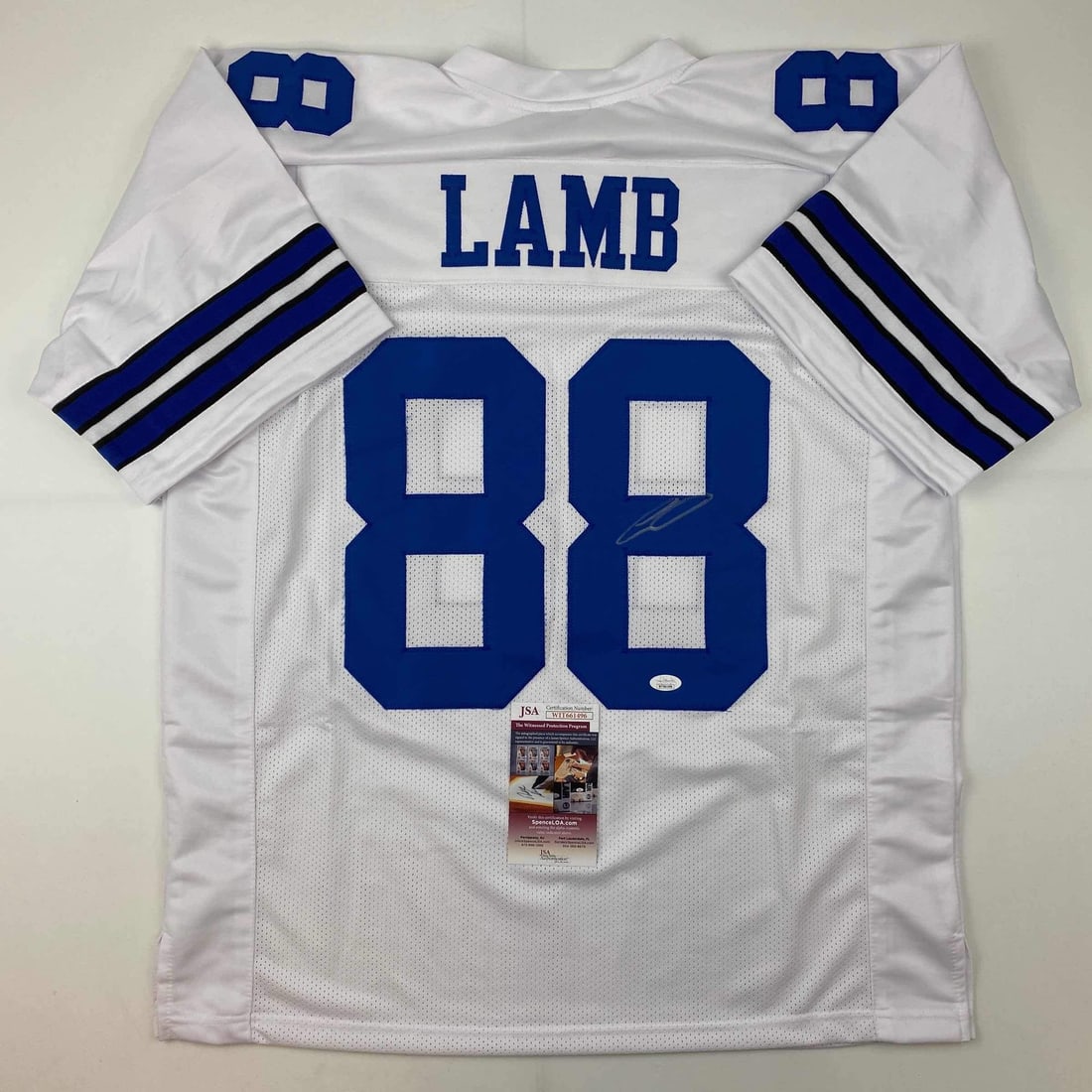 CeeDee Lamb Autographed Dallas Cowboys Football Jersey JSA Certified (1 of 4)