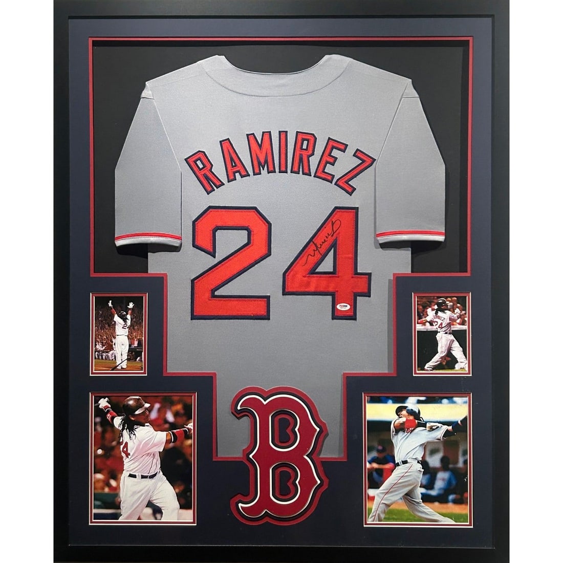 Manny Ramirez Signed Framed Jersey PSA/DNA Boston Red Sox (1 of 3)