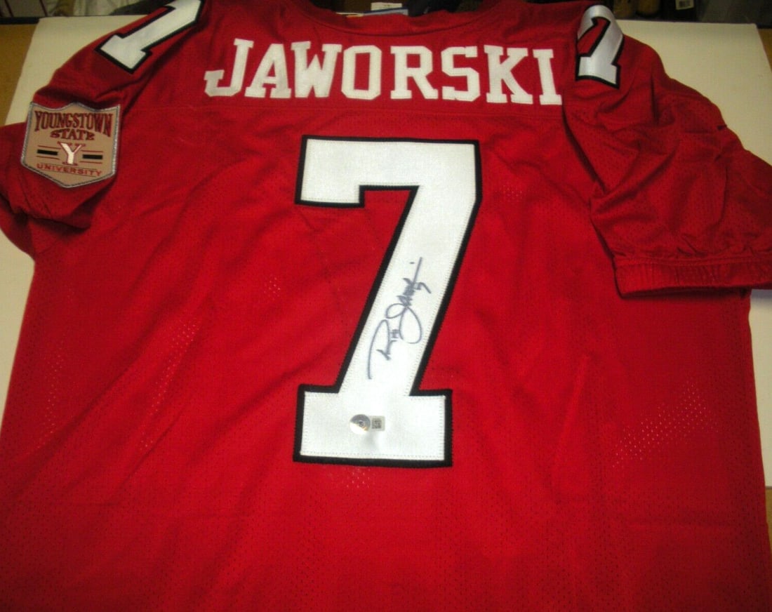 Ron Jaworski Signed Reebok Jersey Youngstown State Beckett COA (1 of 2)