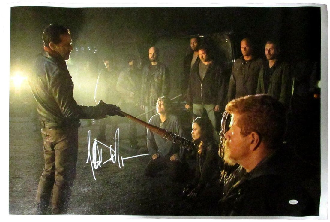 Jeffrey Dean Morgan Signed Walking Dead Canvas Print 36x24 JSA Authenticated (1 of 3)