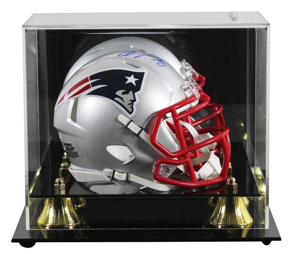 Christian Gonzalez Signed New England Patriots Mini Helmet with BAS Authentication (1 of 3)