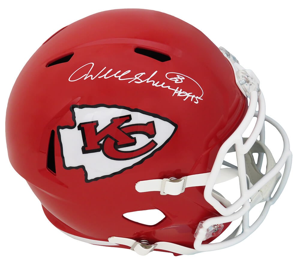 Will Shields Signed Chiefs Full Size Helmet with HOF 15 COA (1 of 1)