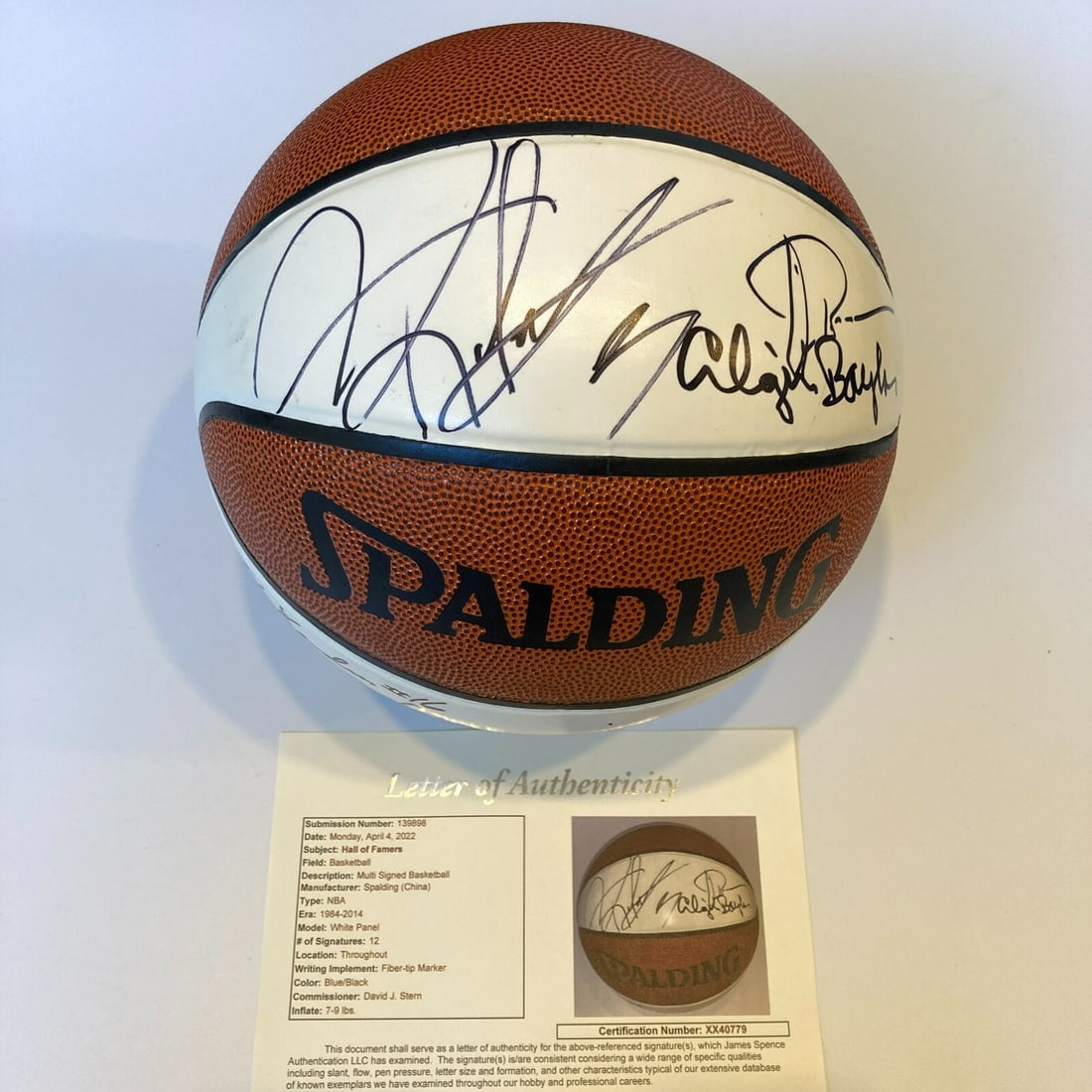 Scottie Pippen Dennis Rodman HOF 2011 Signed Basketball JSA COA (1 of 9)