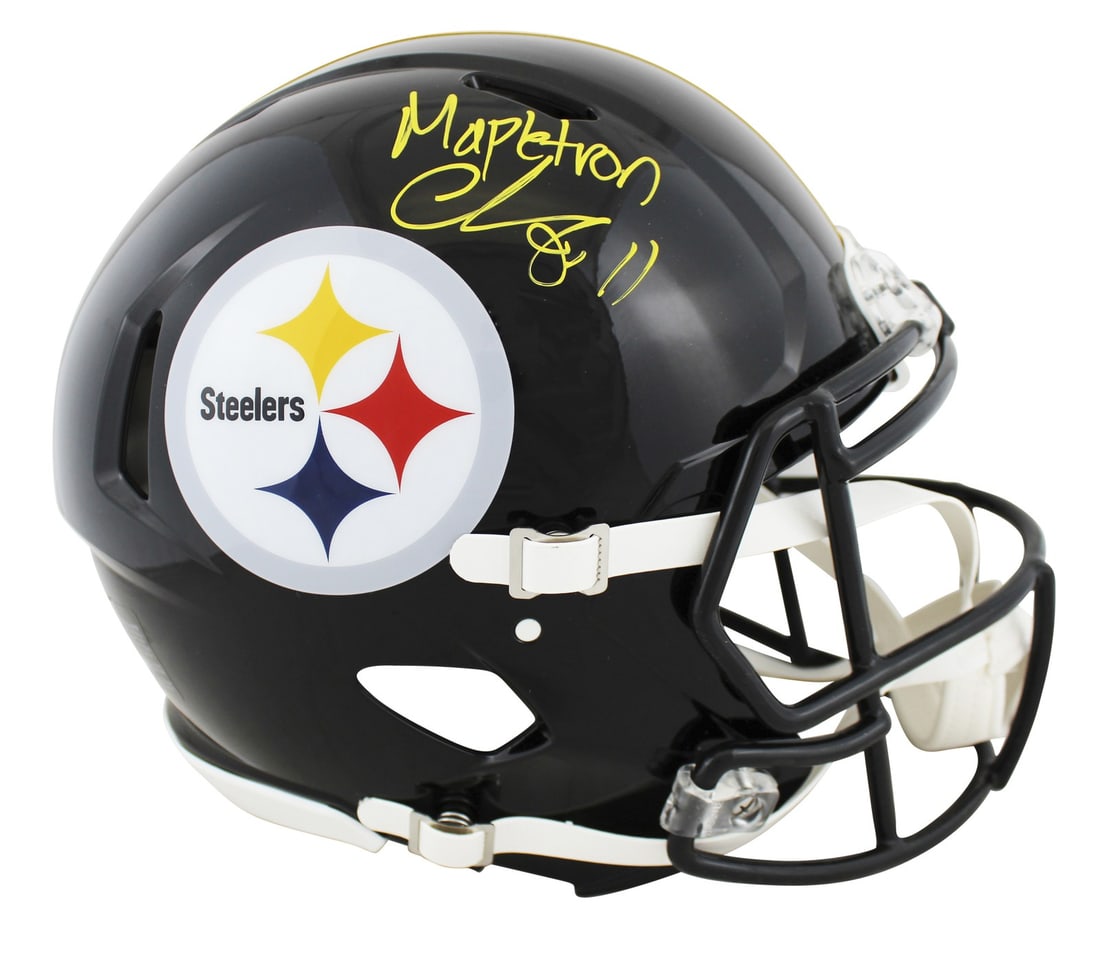 Chase Claypool Signed Steelers Full Size Helmet Mapletron BAS Authenticated (1 of 7)