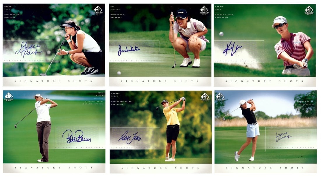 14 Autographed 8x10 LPGA Golf Photos Upper Deck Inkster Park Webb Ochoa (1 of 3)