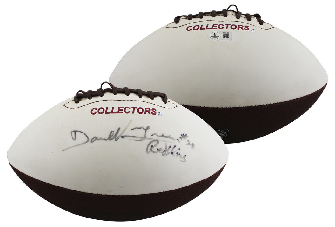 Darrell Green Signed NFL Football Redskins Inscription Beckett Authenticated: Darrell Green Signed NFL Football Redskins Inscription Beckett Authenticated This authentic NFL football has been personally signed by Darrell Green of the Washington Commanders, featuring the inscrip