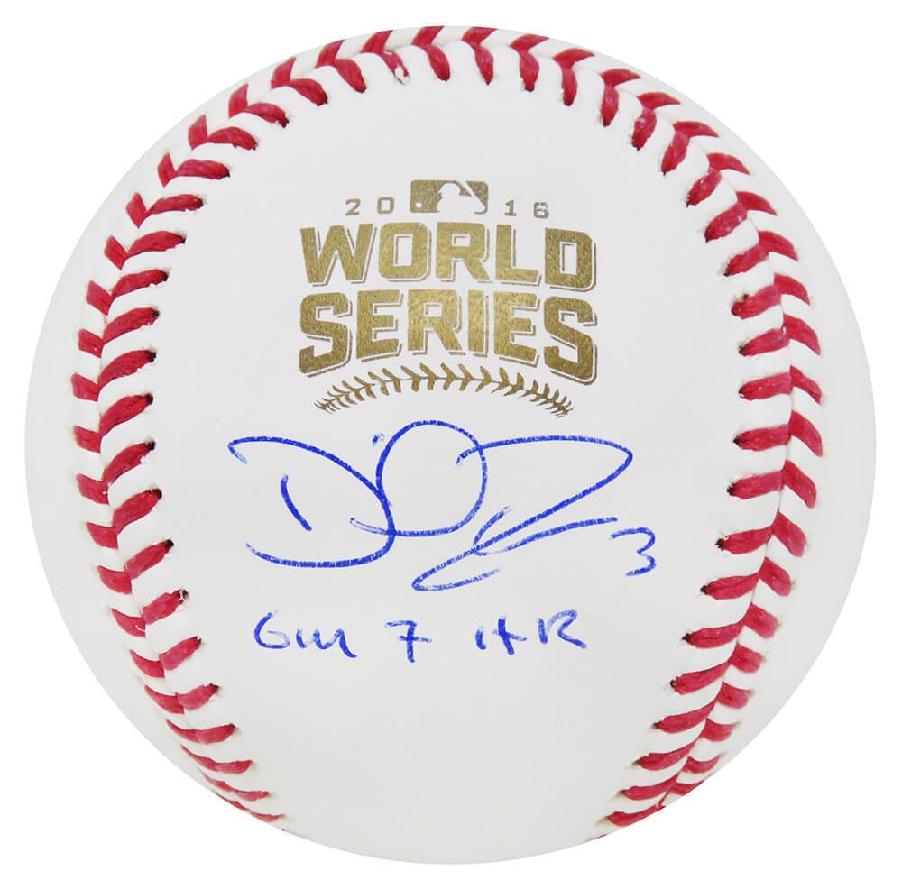 David Ross Signed 2016 World Series Baseball with Gm 7 HR Inscription (1 of 1)
