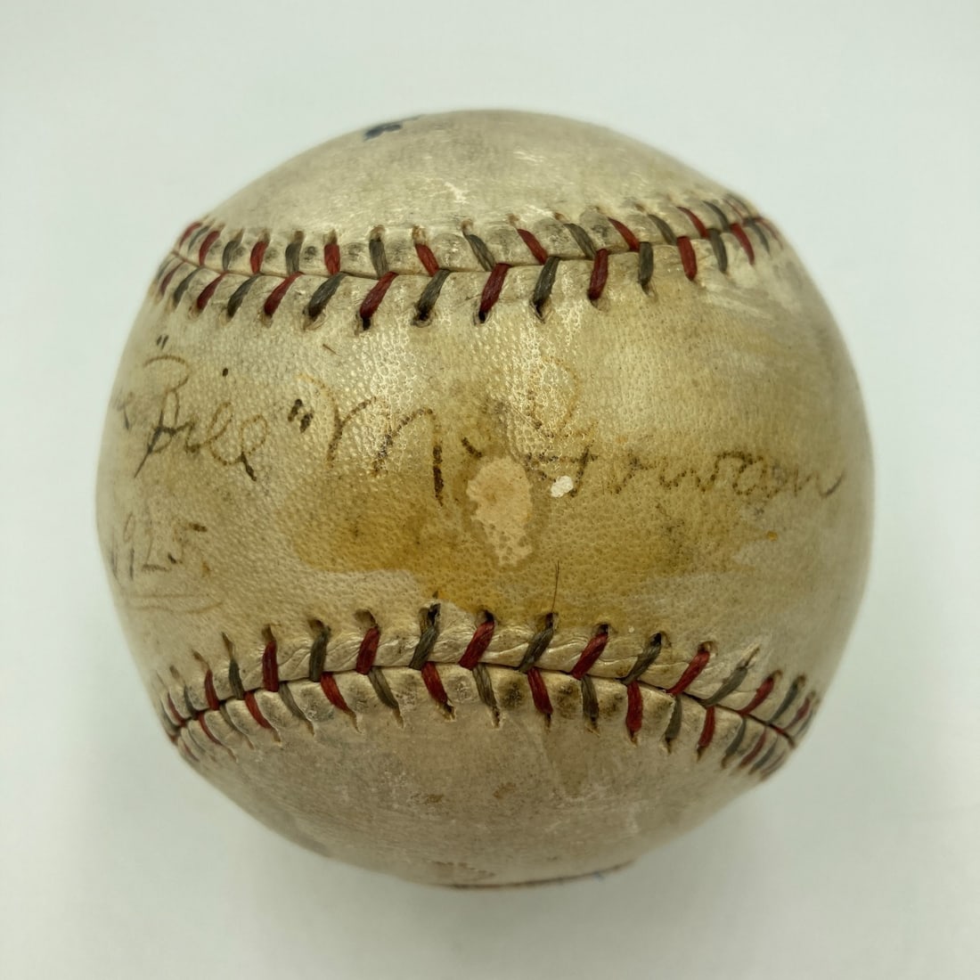 Bill McGowan Signed 1925 American League Baseball JSA COA RARE Yankees: Bill McGowan Signed 1925 American League Baseball JSA COA RARE Yankees This is a rare, single-signed baseball by Bill McGowan from 1925, authenticated by James Spence Authentication (JSA). The ball fe