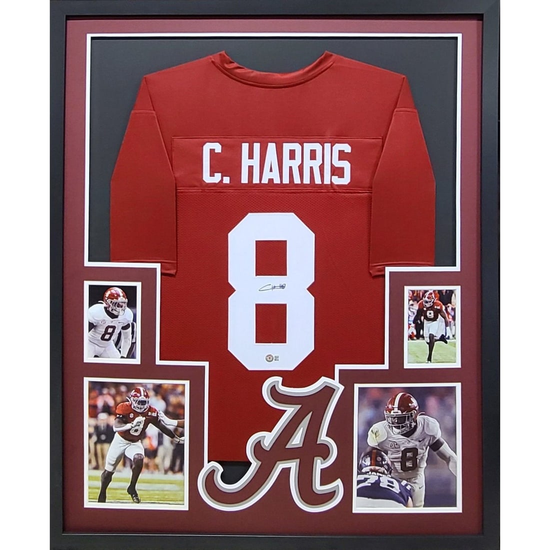 Framed Alabama Jersey Signed by Christian Harris Beckett Authenticated (1 of 2)