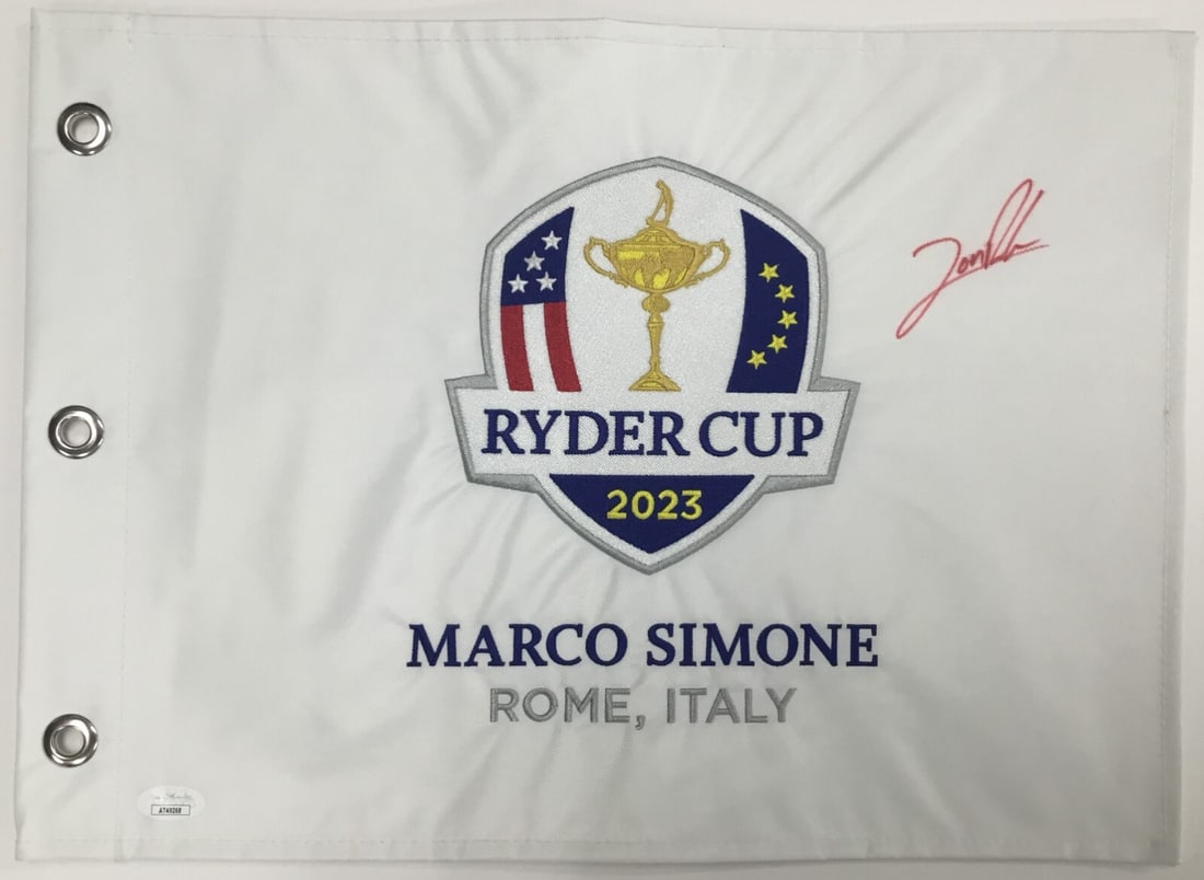 Jon Rahm Signed 2023 Ryder Cup Pin Flag JSA Authenticated (1 of 4)