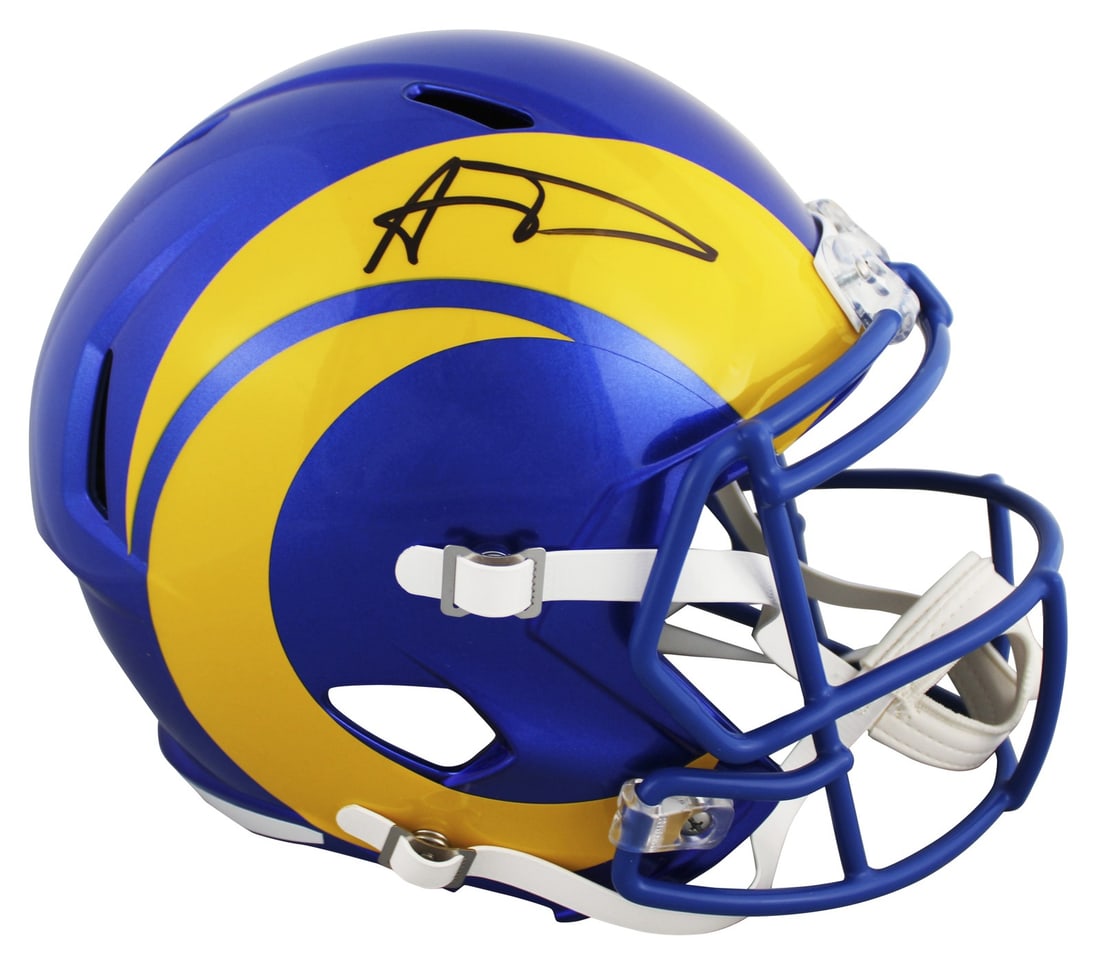 Aaron Donald Signed Los Angeles Rams Full Size Speed Replica Helmet BAS Authenticated (1 of 3)