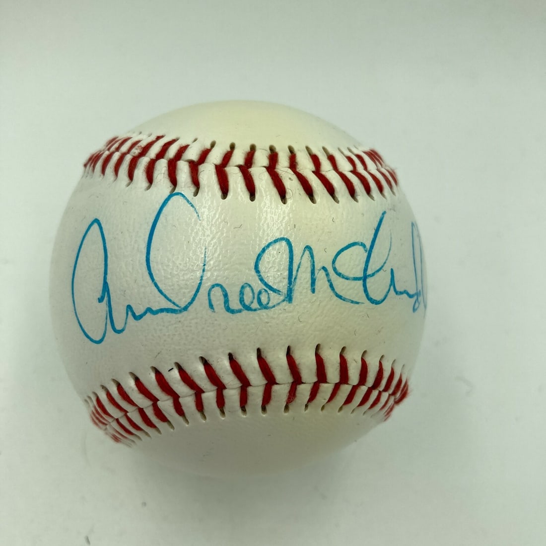Andrea McArdle Annie Signed Baseball with JSA Authentication: Andrea McArdle Annie Signed Baseball with JSA Authentication This is an original signed baseball by Andrea McArdle, the renowned star of "Annie." The baseball comes with a Certificate of Authenticity