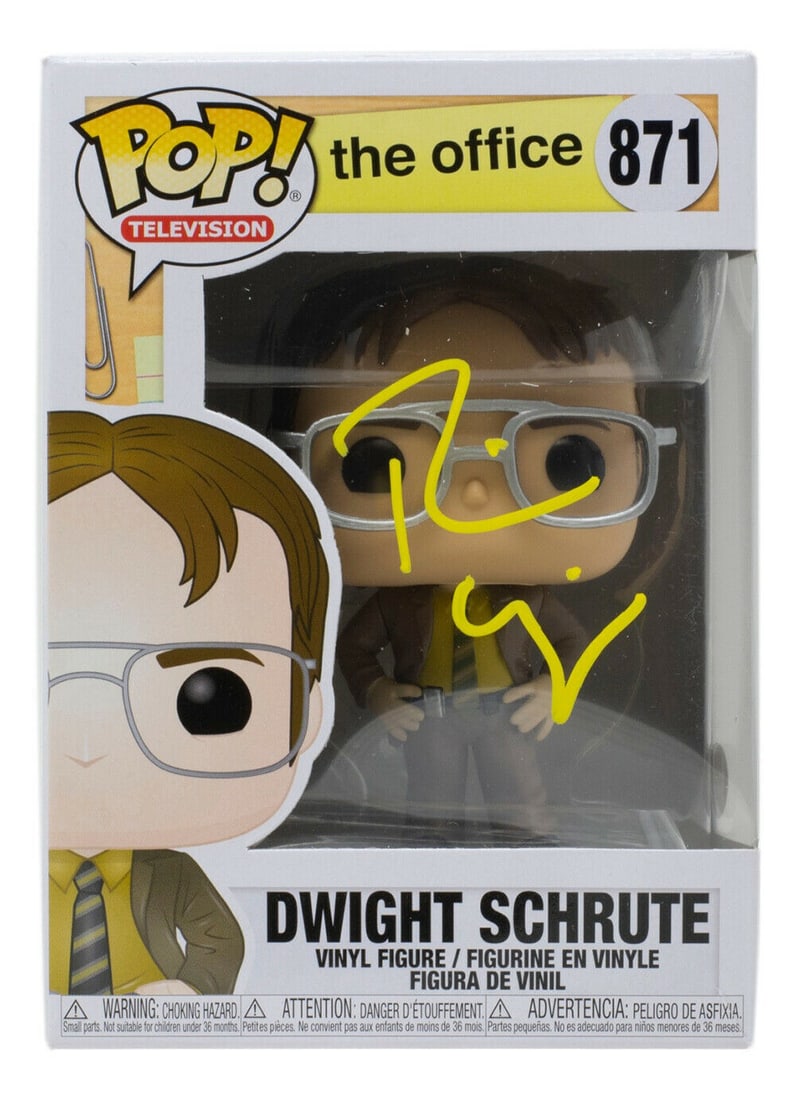 Rainn Wilson Signed Dwight Schrute Funko Pop 871 PSA/DNA ITP Certificate: Rainn Wilson Signed Dwight Schrute Funko Pop 871 PSA/DNA ITP Certificate Celebrate your love for The Office with this authentic Rainn Wilson signed Dwight Schrute Funko Pop! #871. Hand-signed during a