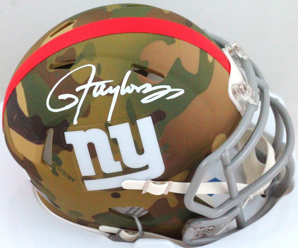 Lawrence Taylor Signed NY Giants Camo Mini Helmet Beckett Authenticated (1 of 6)