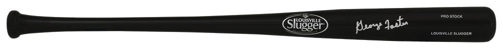 George Foster Signed Louisville Slugger Black Baseball Bat with COA: George Foster Signed Louisville Slugger Black Baseball Bat with COA Presenting a George Foster signed Louisville Slugger Pro Stock black baseball bat, an essential collectible for any baseball fan. Th