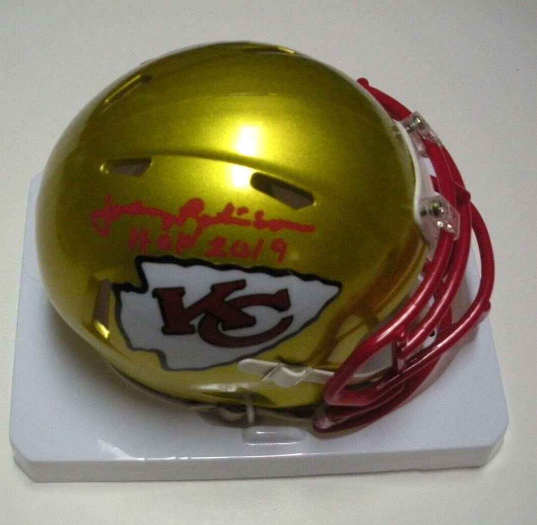 Johnny Robinson KC Chiefs 2019 Hall of Fame Signed Mini Helmet Beckett COA (1 of 3)
