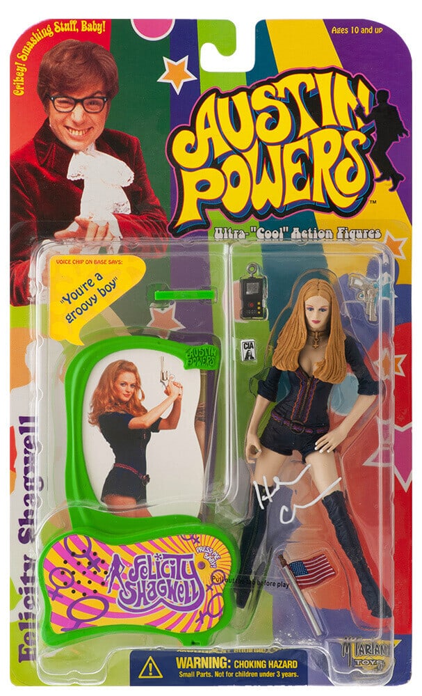 Heather Graham Signed Austin Powers Felicity Shagwell Action Figure NIB with COA (1 of 1)